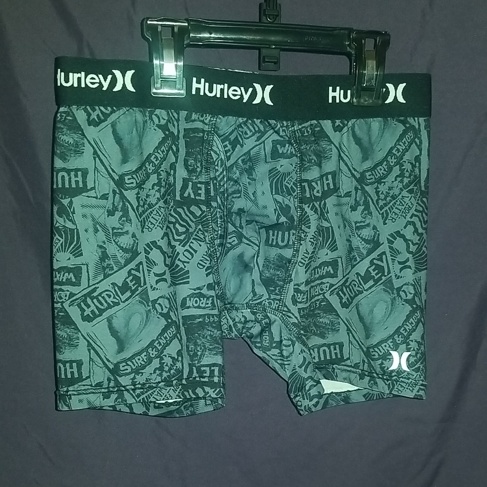 Hurley Kids Graphic Boxer Briefs - Black and Grey